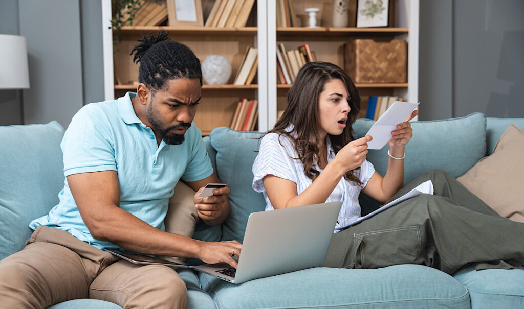 Young homeowners surprised by the skyrocketing home insurance rates in Castle Rock, CO.